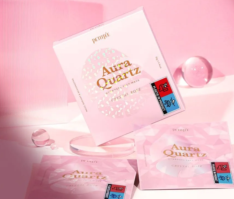 Aura Quartz Hydrogel Face Sheet Mask Crystal Rose-Petitfee
